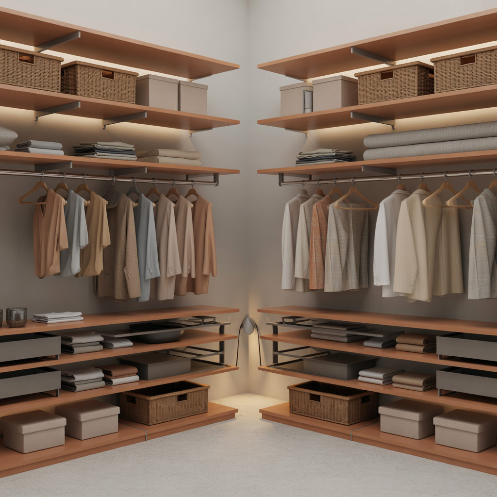ideas for double rod closet