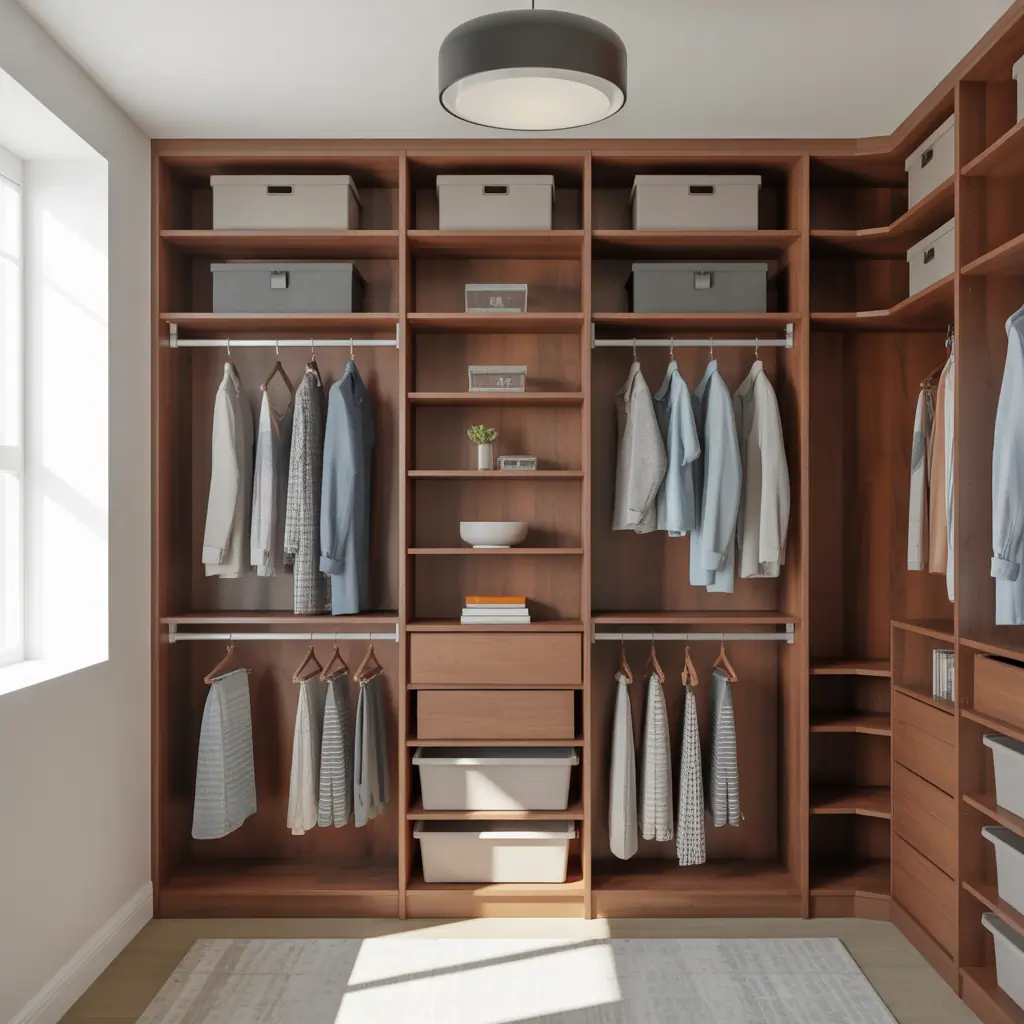 ideas for double rod closet