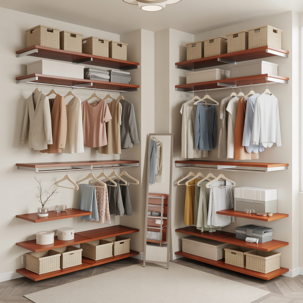 ideas for double rod closet