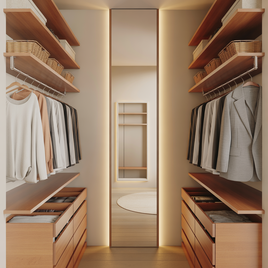 ideas for double rod closet