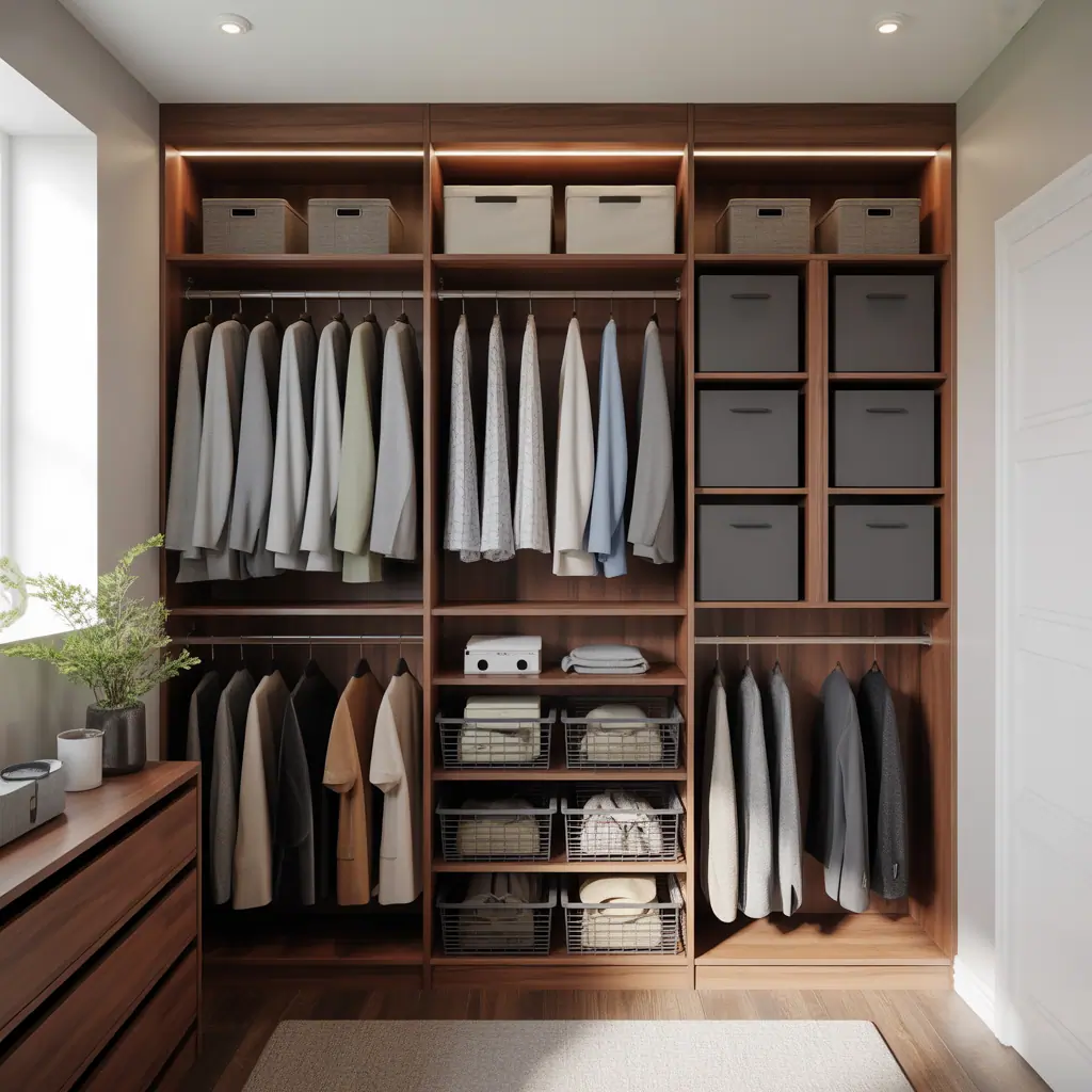 ideas for double rod closet