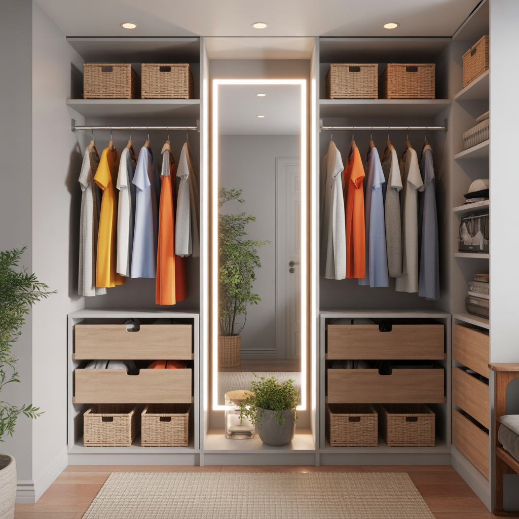 ideas for double rod closet