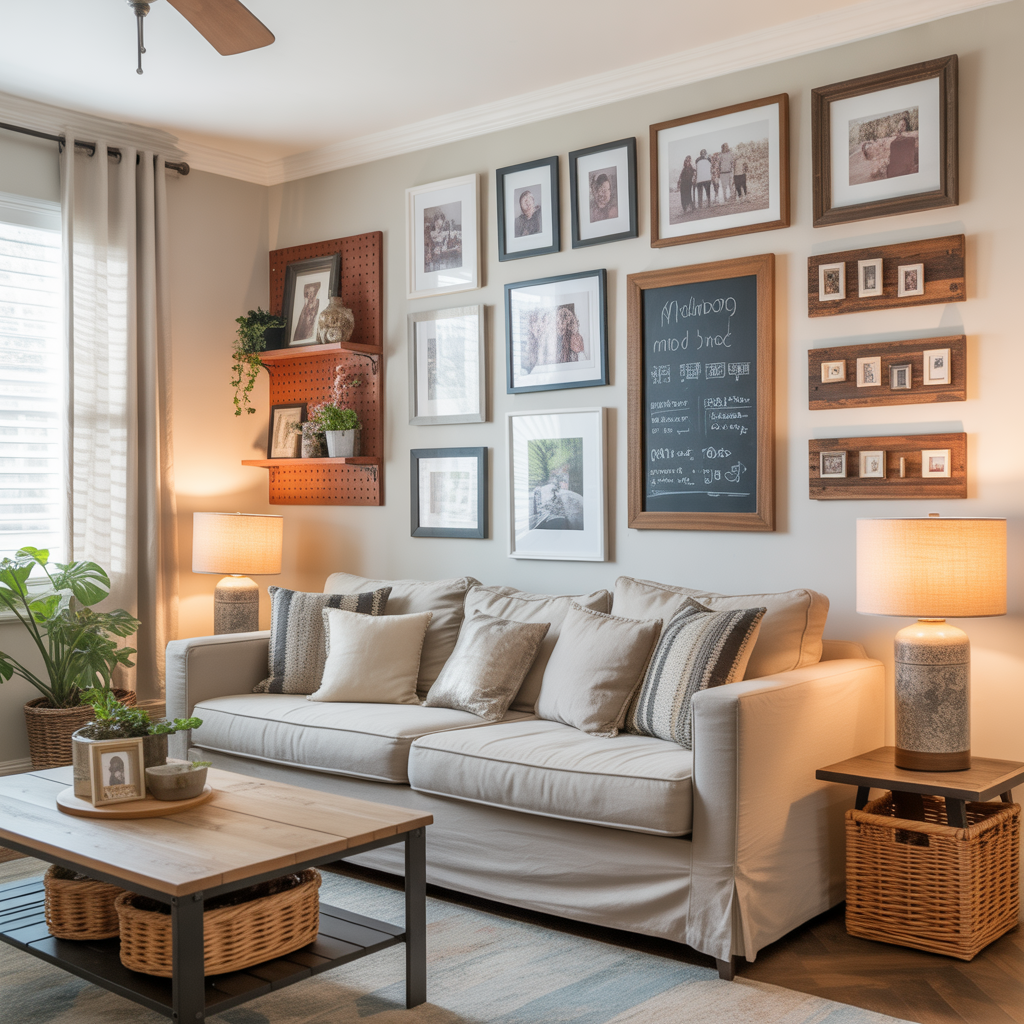 ideas for family picture wall