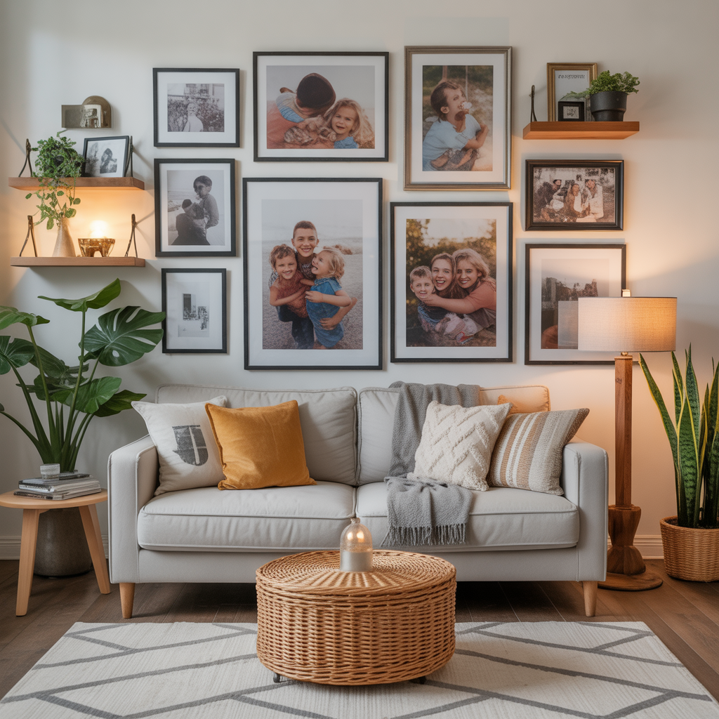 ideas for family picture wall
