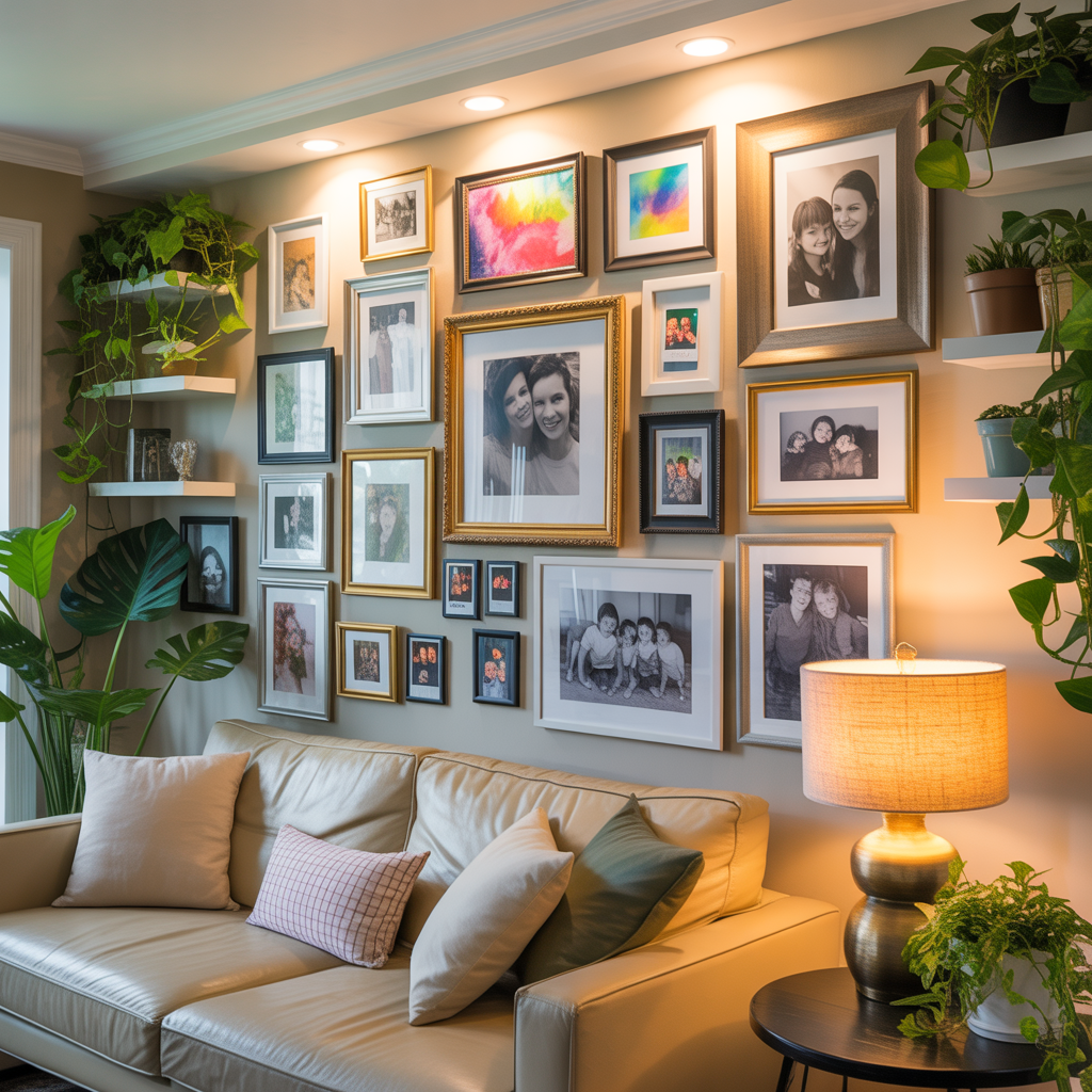 ideas for family picture wall