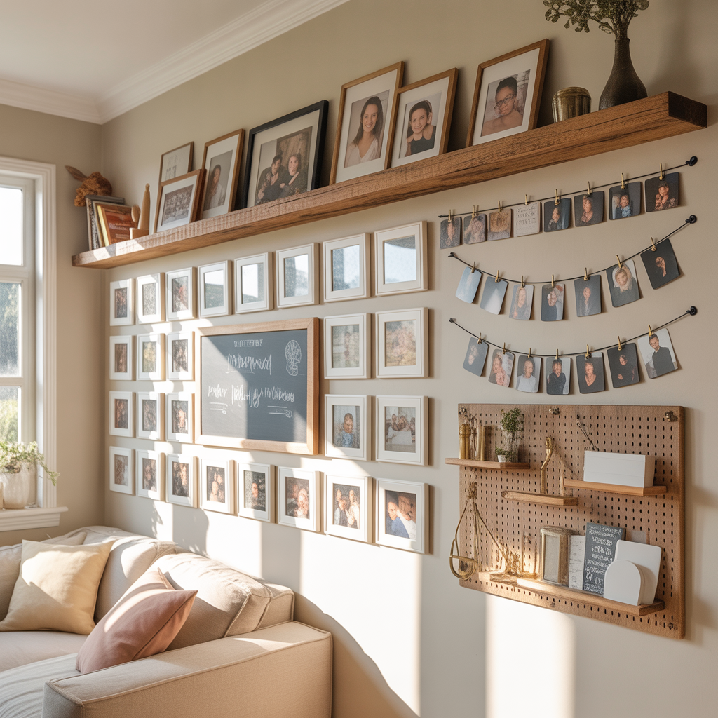 ideas for family picture wall