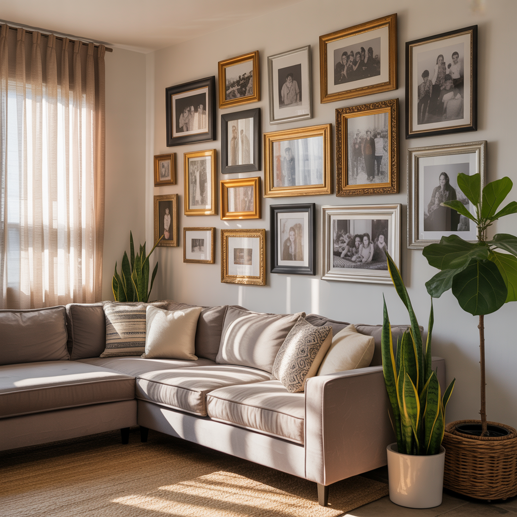 ideas for family picture wall
