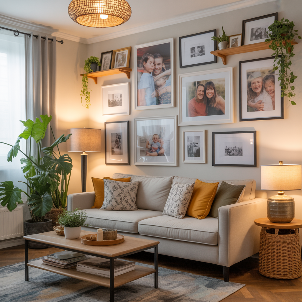 ideas for family picture wall