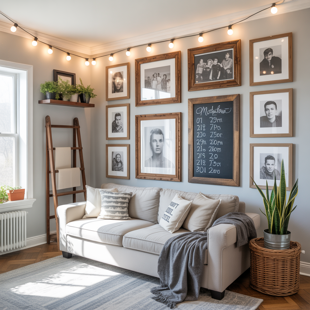 ideas for family picture wall