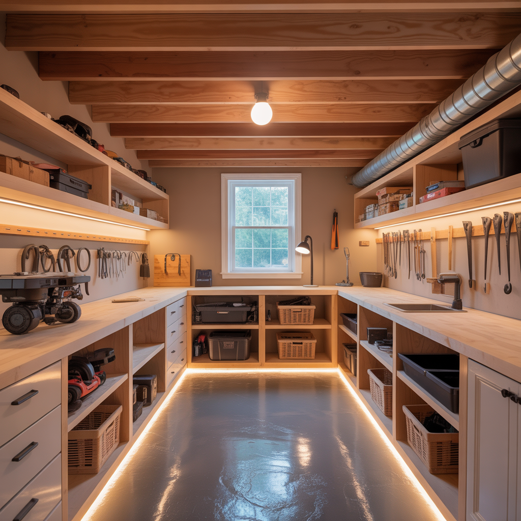 ideas for finished crawl space