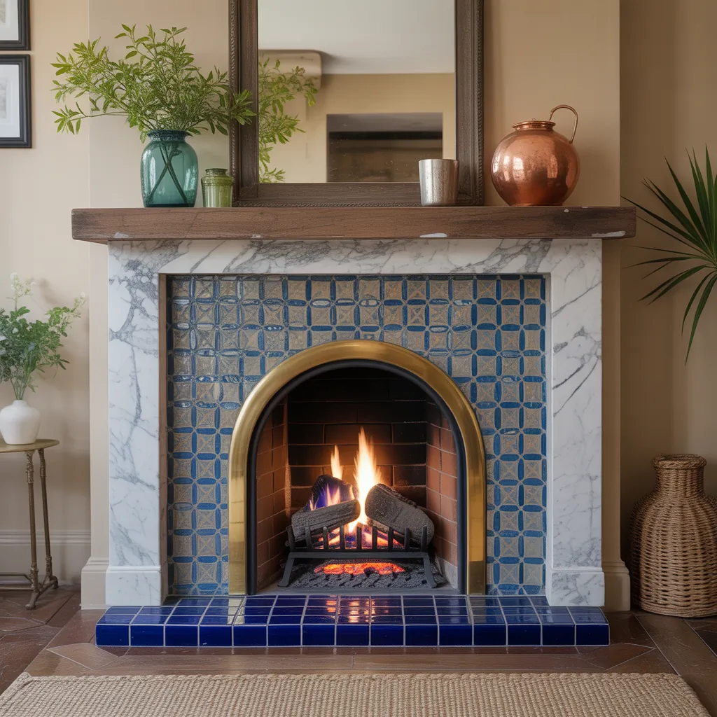 ideas for fireplace tile