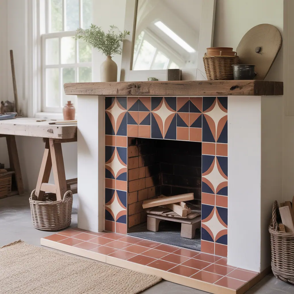ideas for fireplace tile