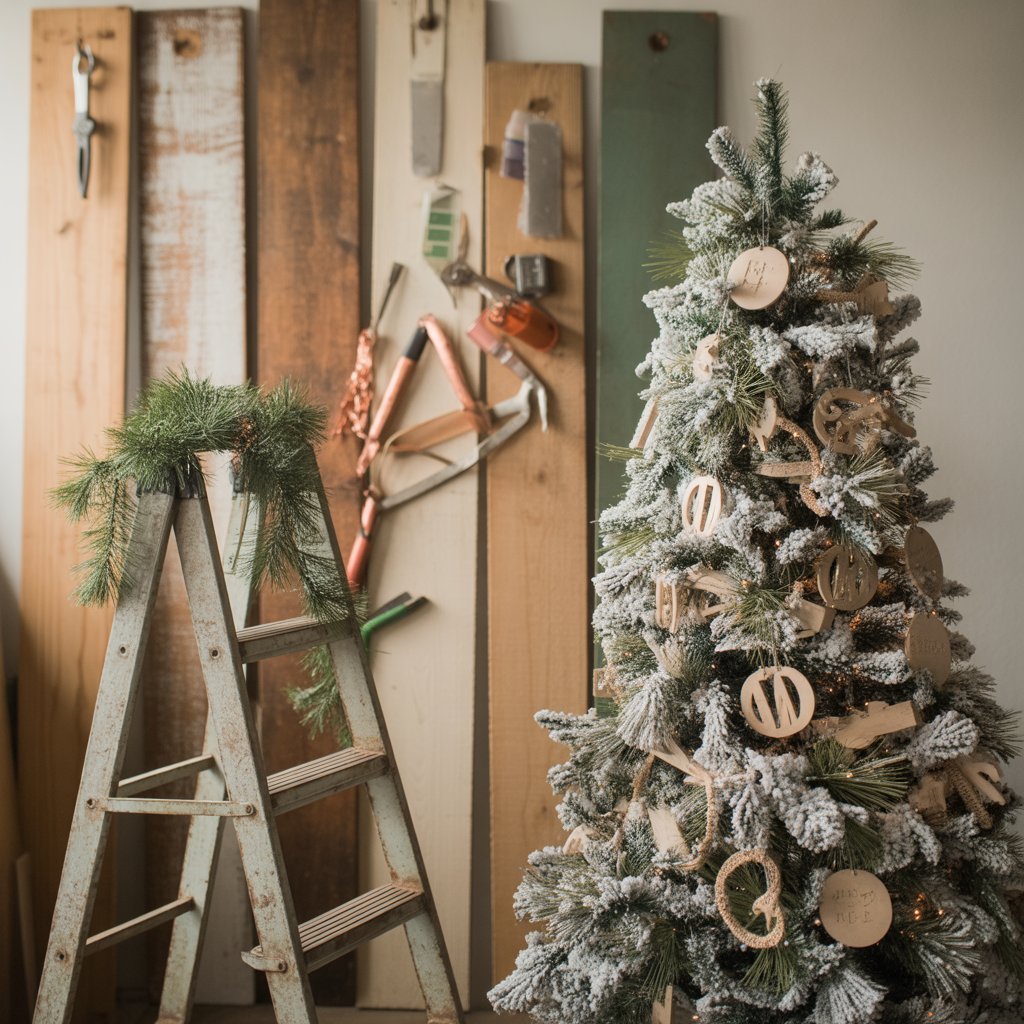 ideas for flocked christmas tree decor