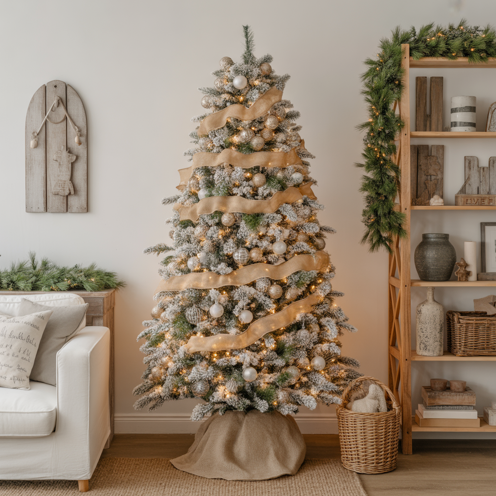 ideas for flocked christmas tree decor