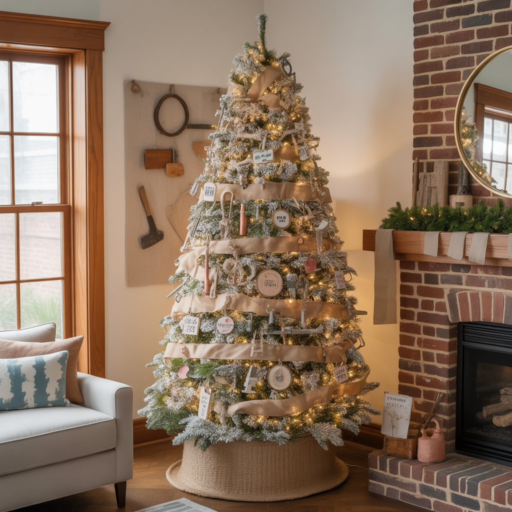 ideas for flocked christmas tree decor