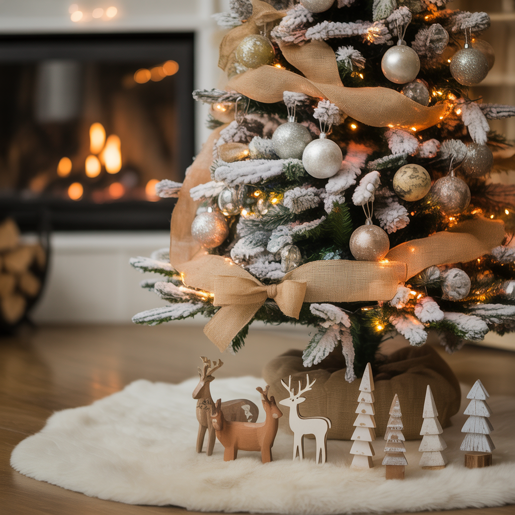 ideas for flocked christmas tree decor