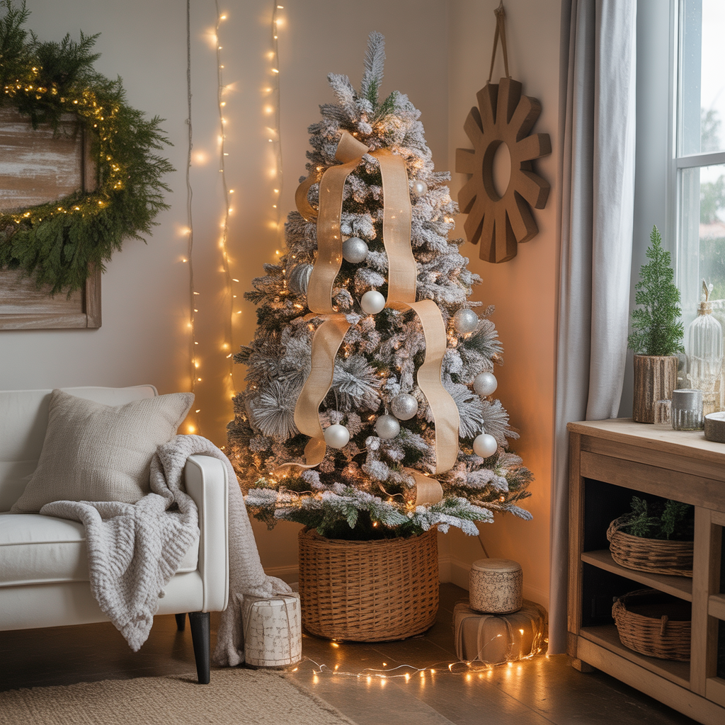 ideas for flocked christmas tree decor