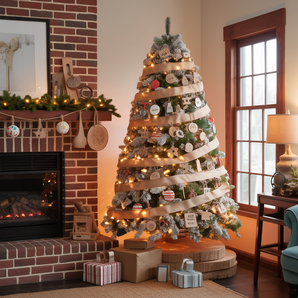 ideas for flocked christmas tree decor