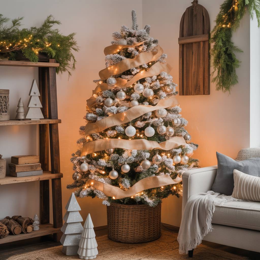 ideas for flocked christmas tree decor