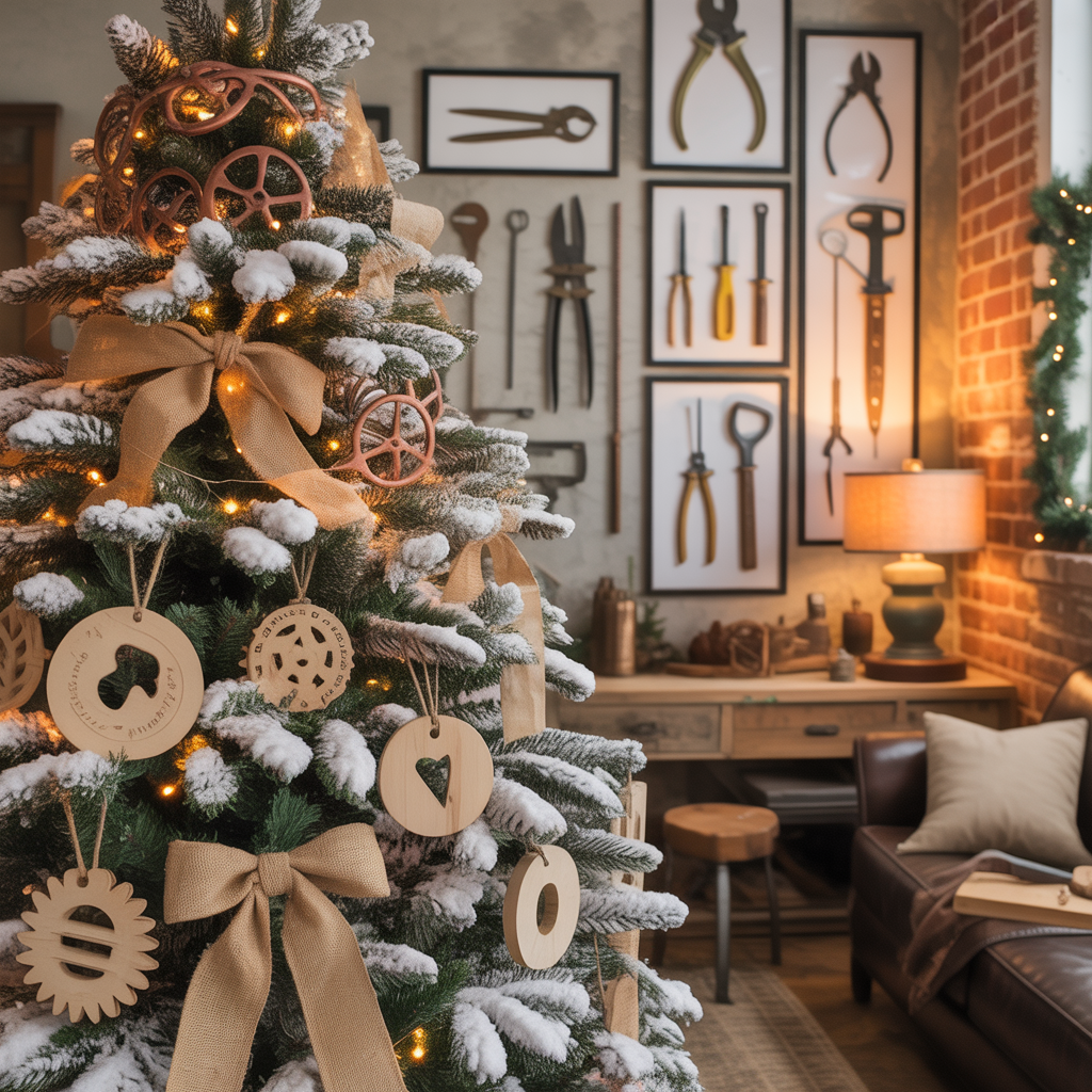 ideas for flocked christmas tree decor