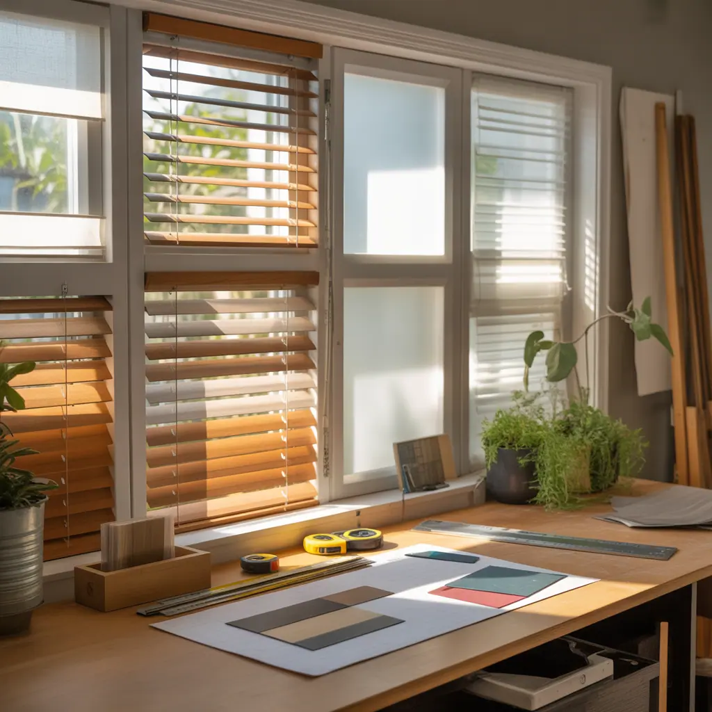 ideas for half window blinds