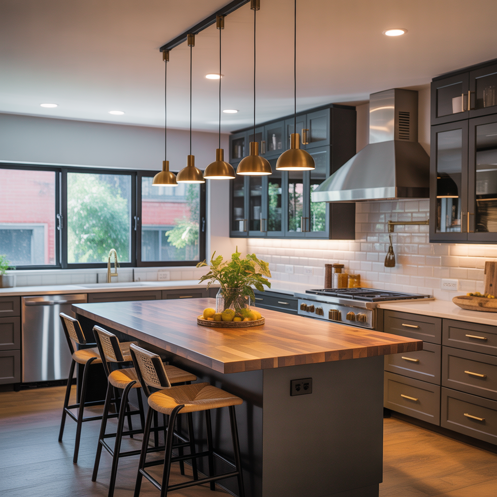 ideas for kitchen island lighting