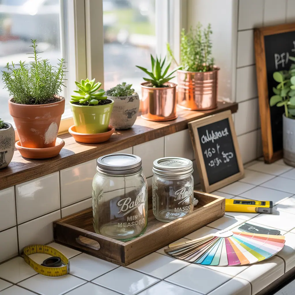 ideas for kitchen window sill decor