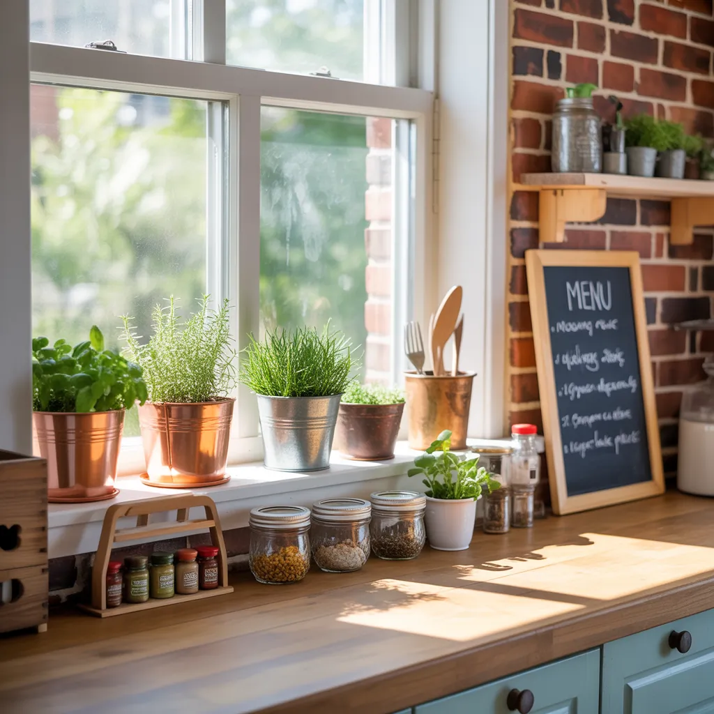 ideas for kitchen window sill decor