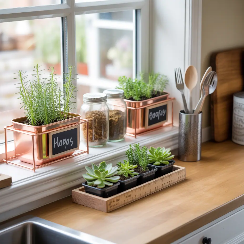 ideas for kitchen window sill decor