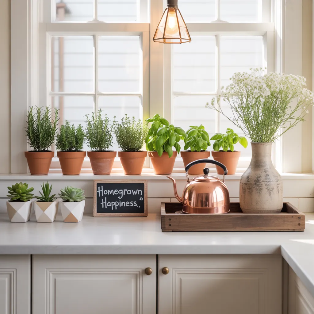 ideas for kitchen window sill decor