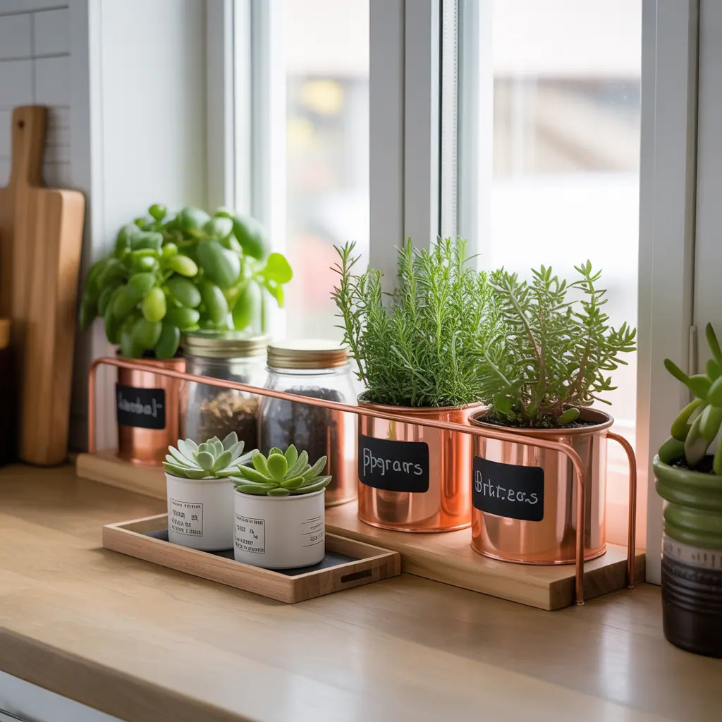 ideas for kitchen window sill decor