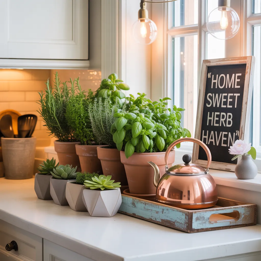 ideas for kitchen window sill decor