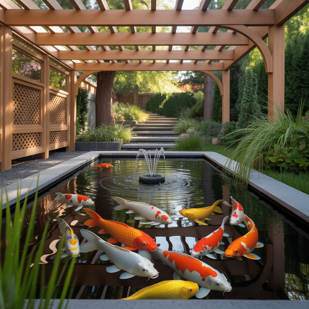 ideas for koi pond shade