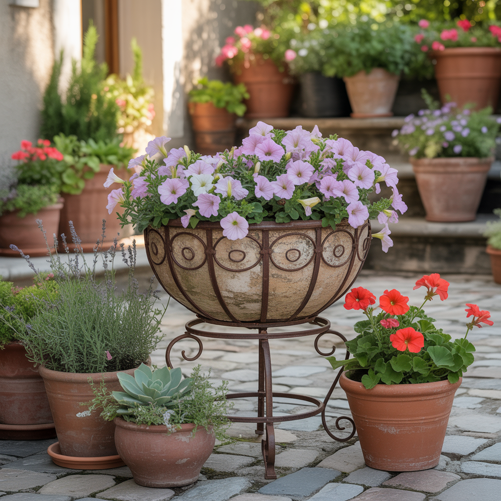 ideas for landscaping with pots