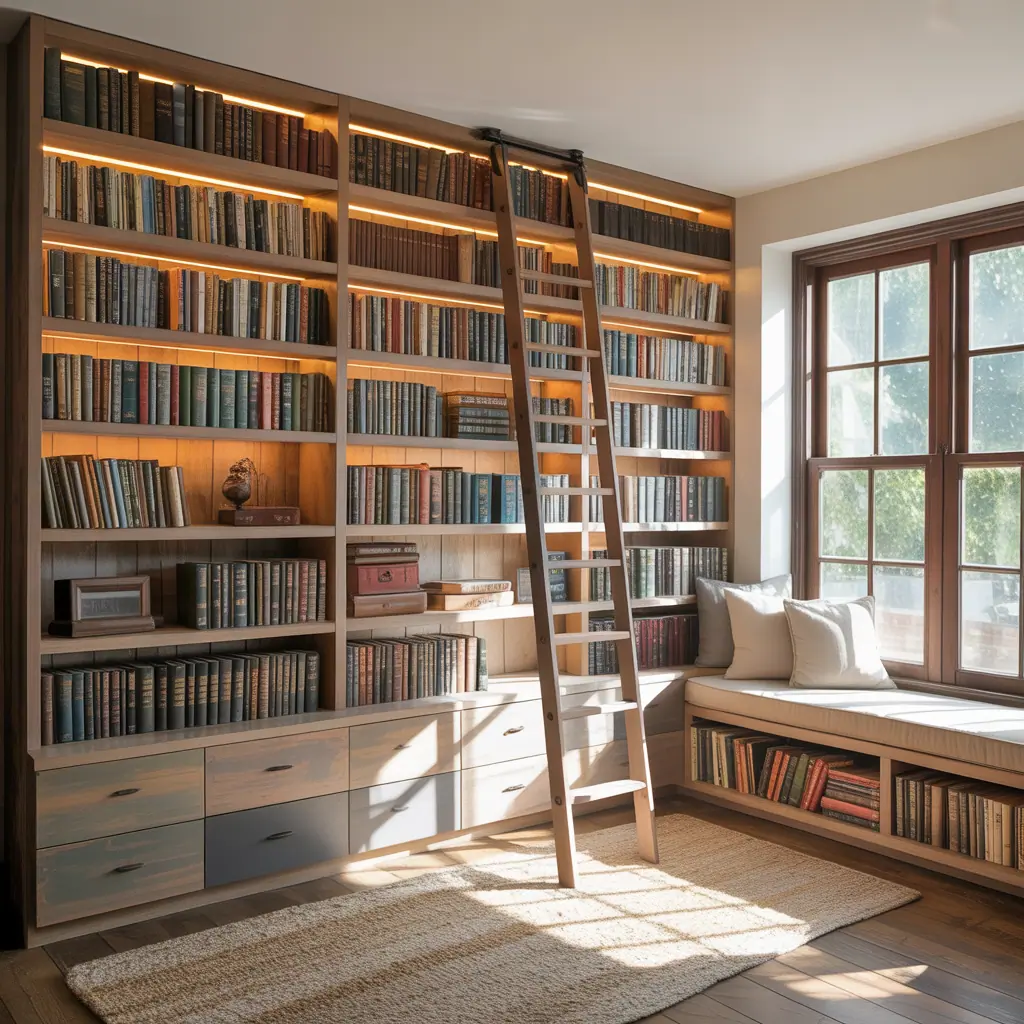 ideas for large book shelf