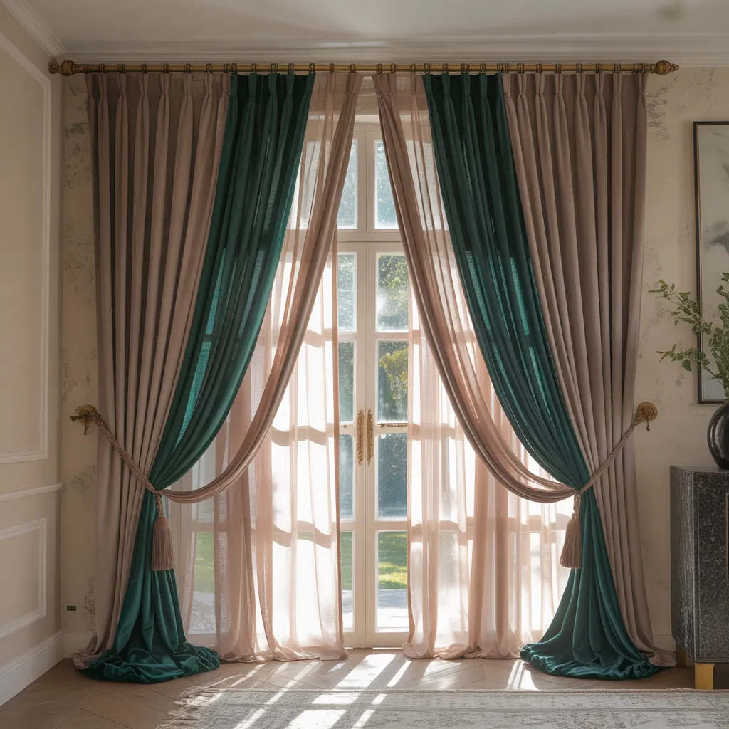 ideas for large window curtains