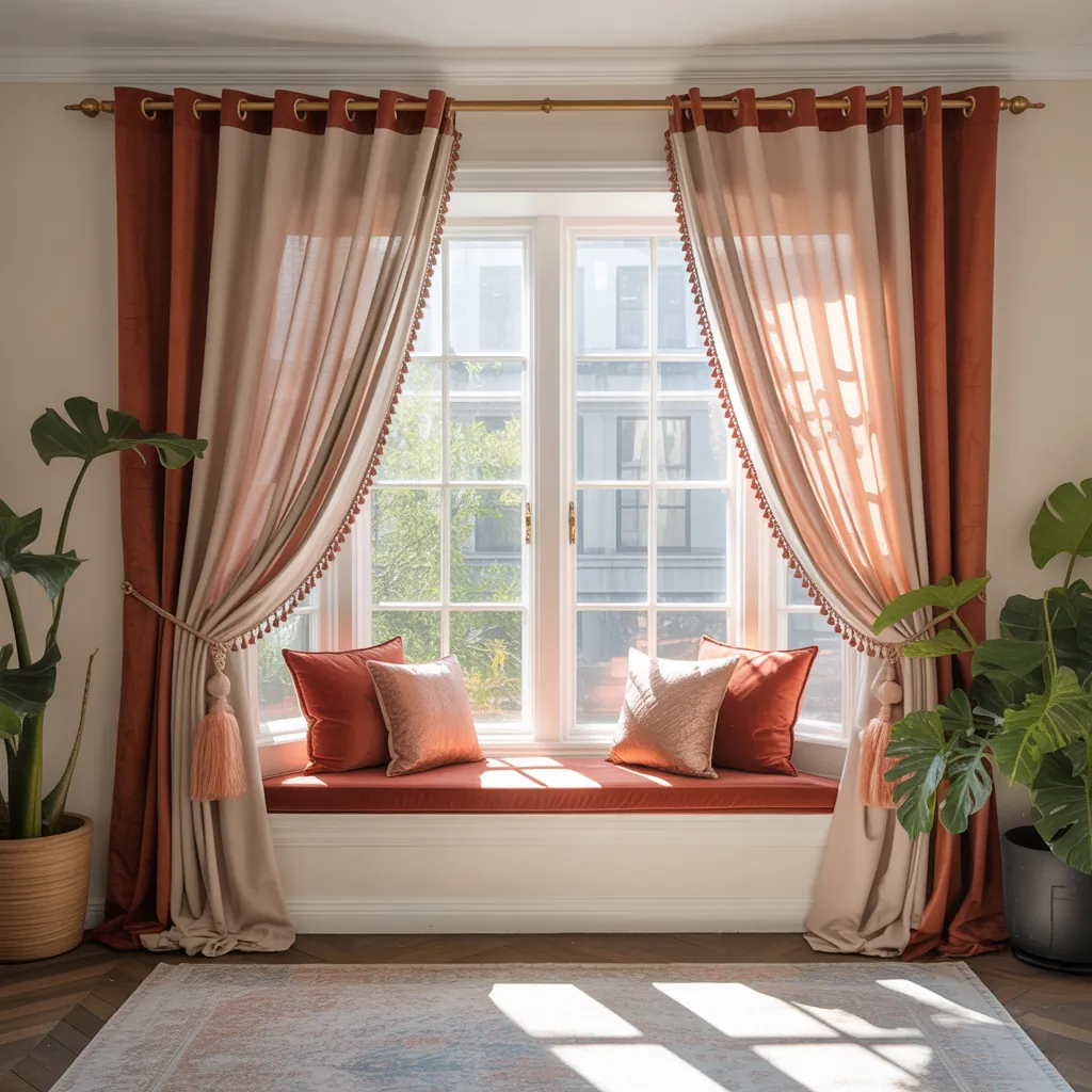 ideas for large window curtains