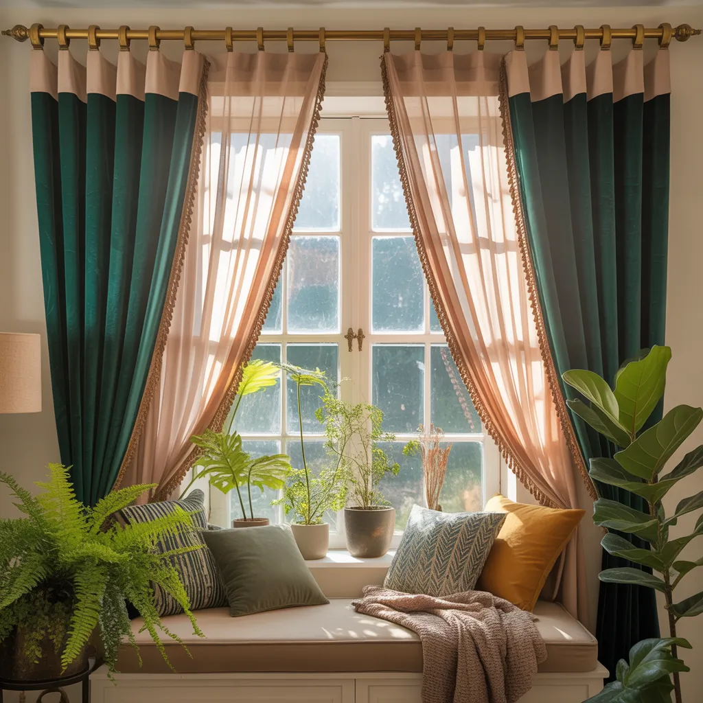 ideas for large window curtains