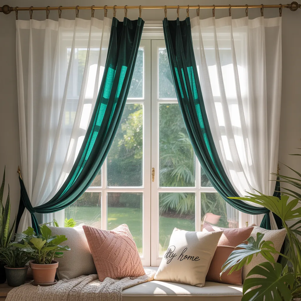 ideas for large window curtains