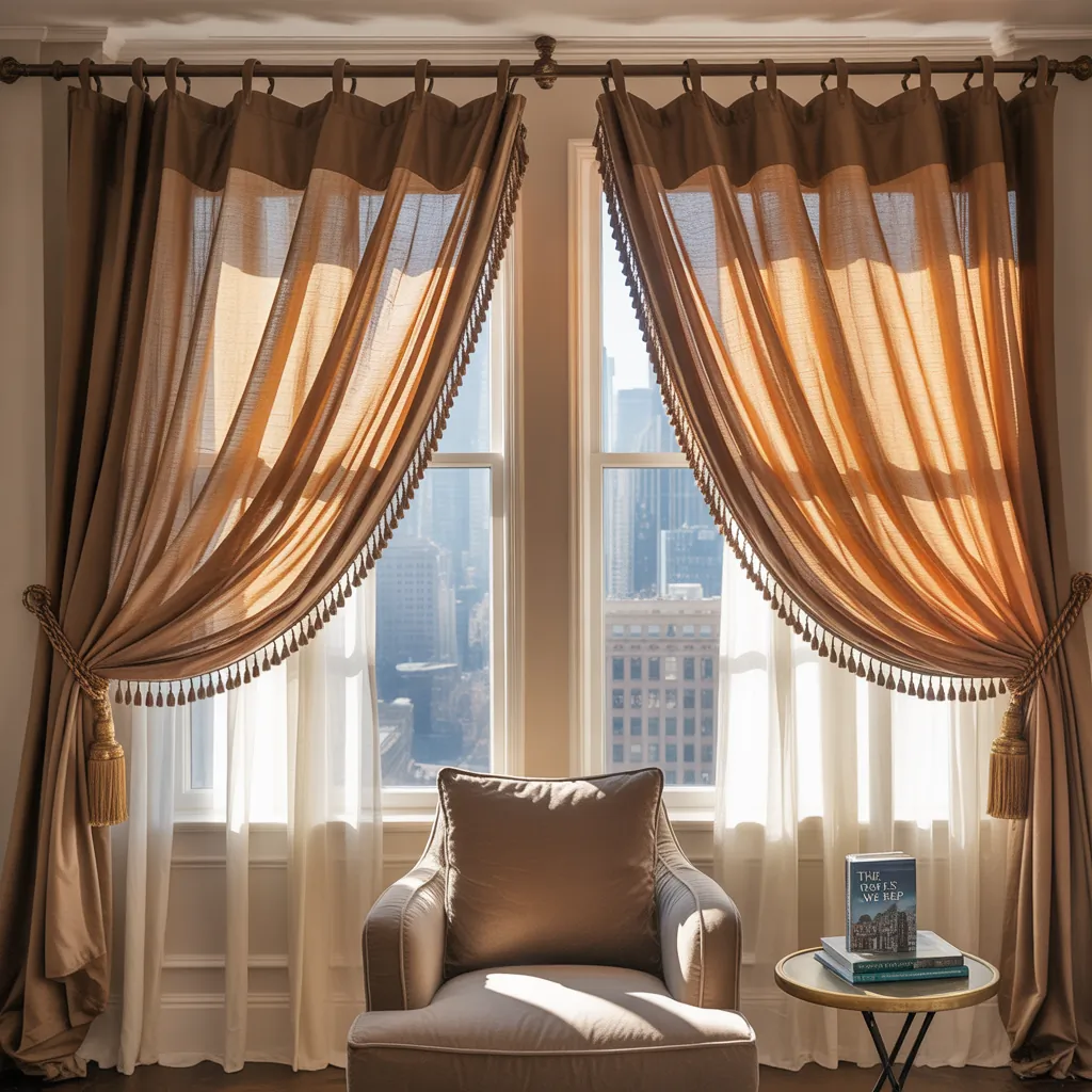 ideas for large window curtains