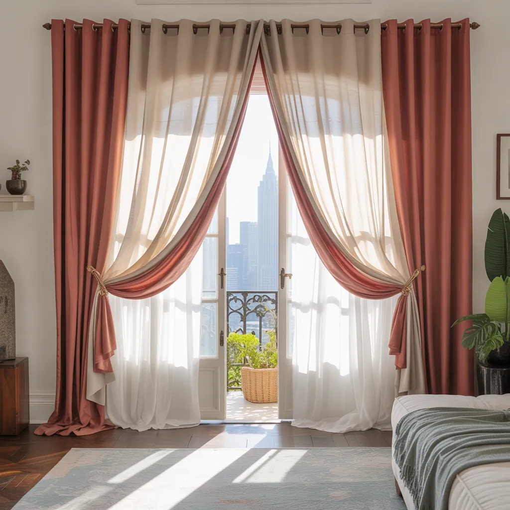ideas for large window curtains