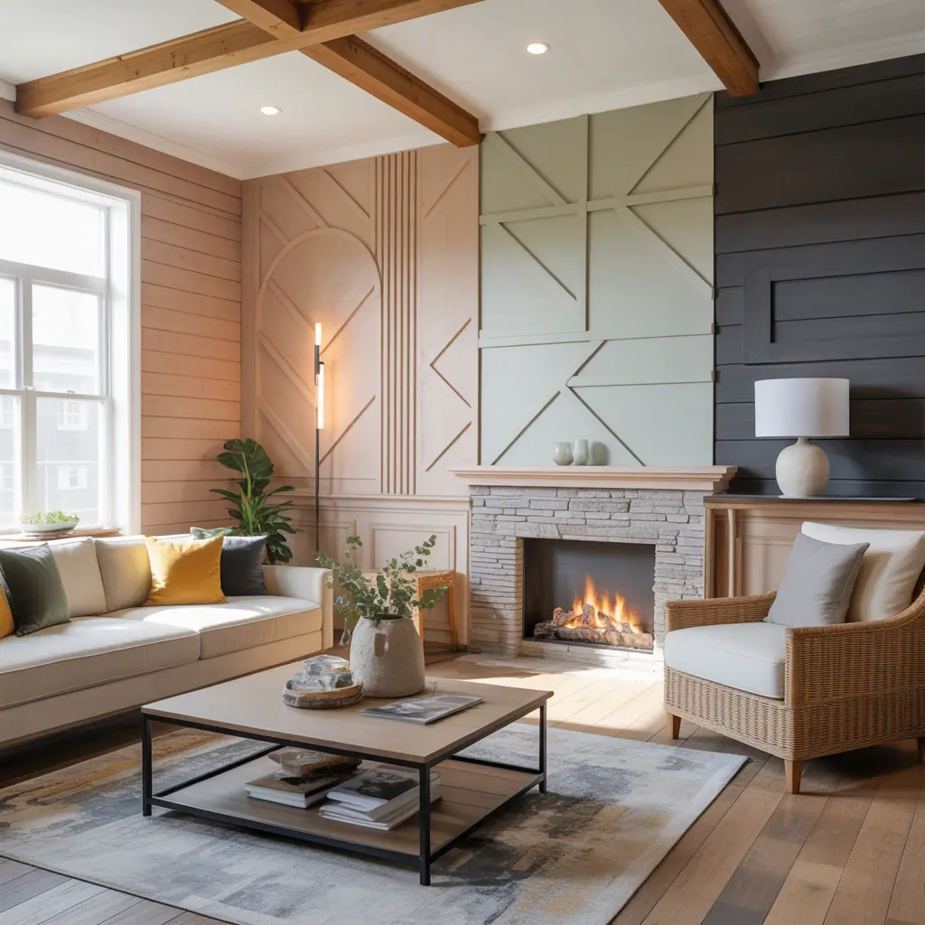 ideas for living room wall paneling