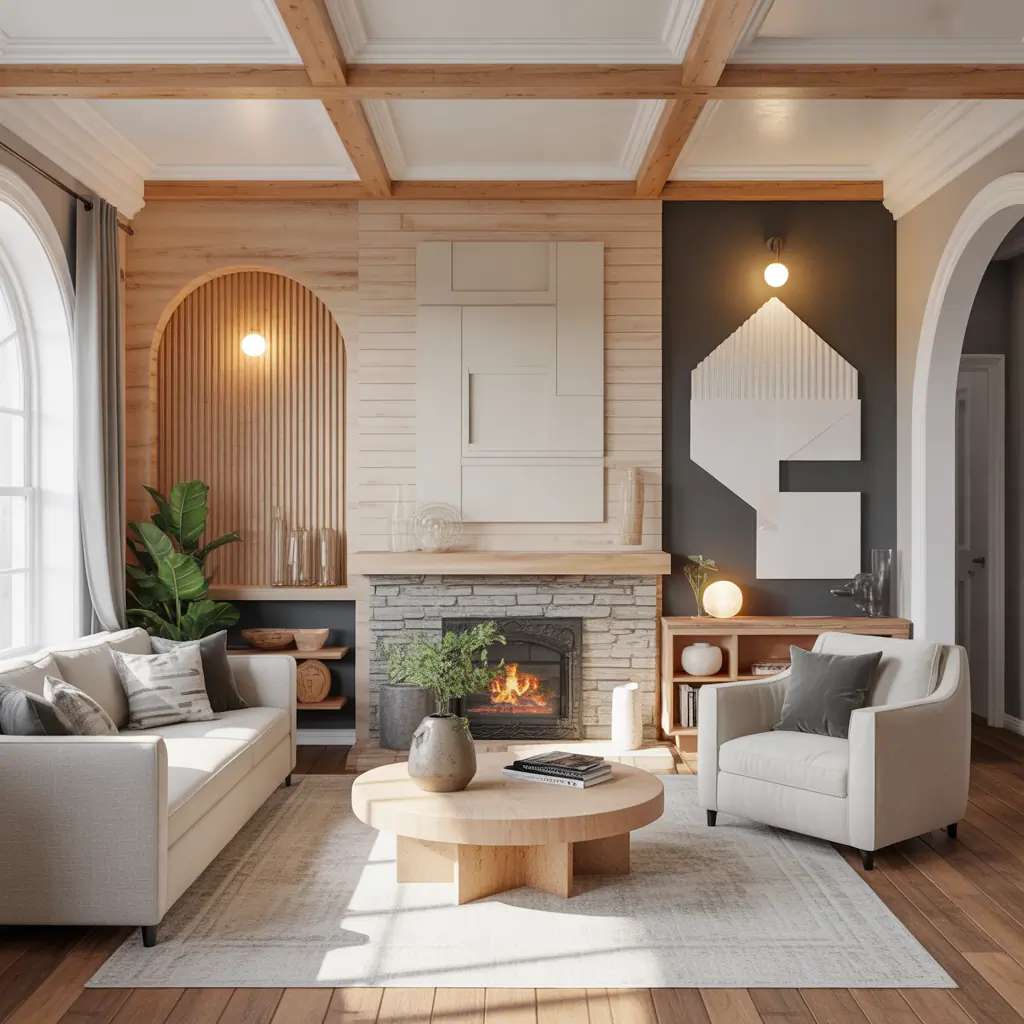 ideas for living room wall paneling