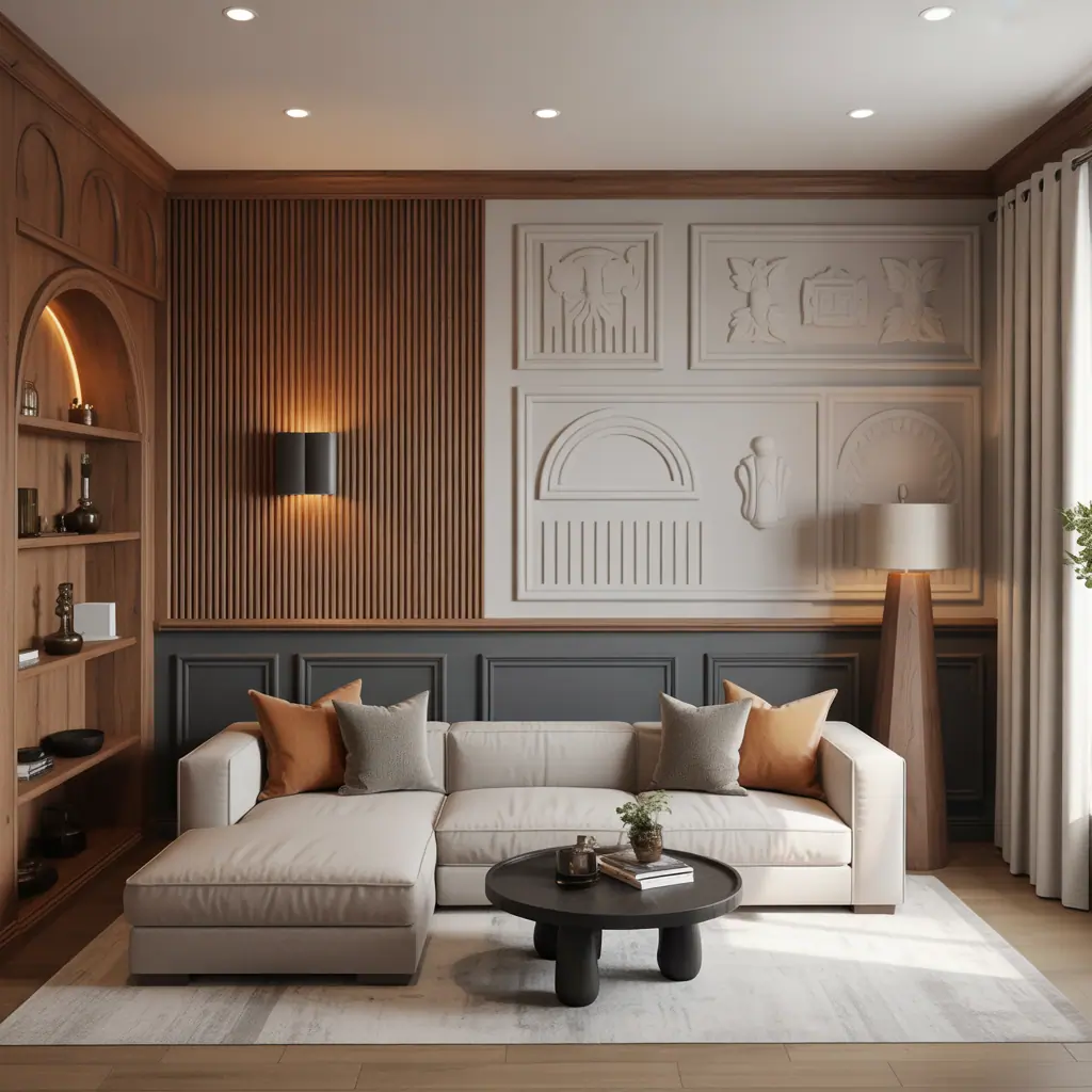 ideas for living room wall paneling