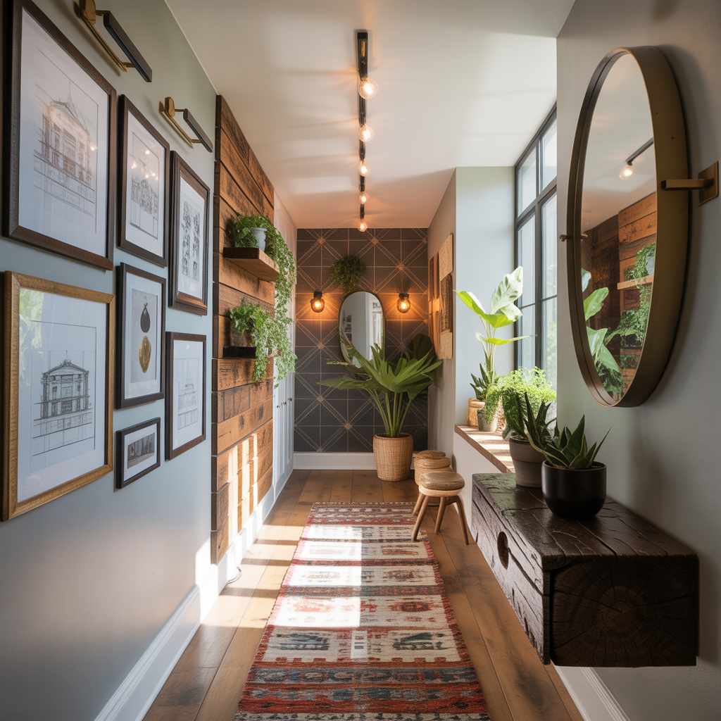 ideas for long hallway wall decor