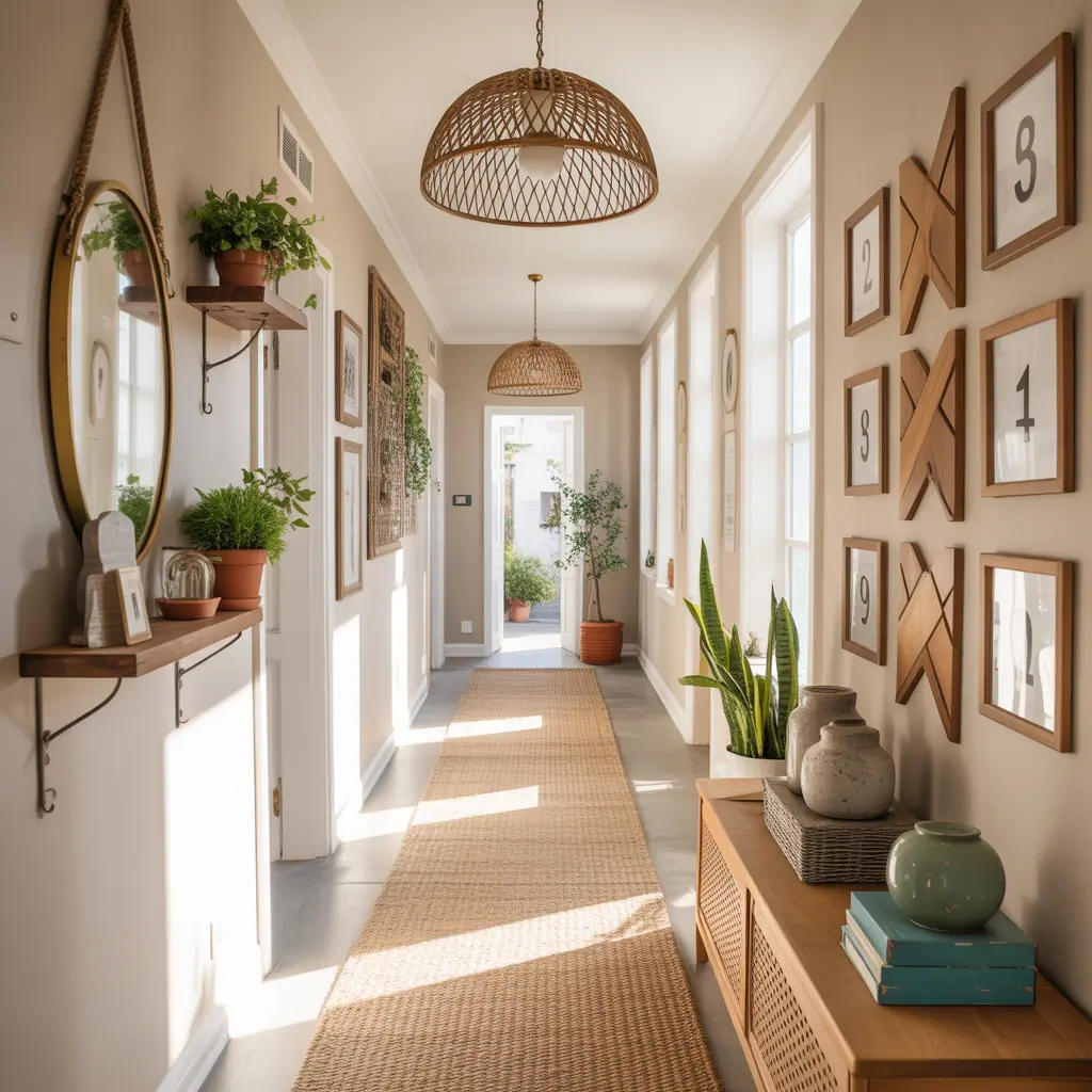 ideas for long hallway wall decor