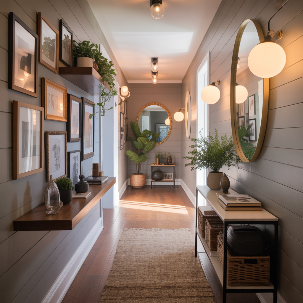 ideas for long hallway wall decor
