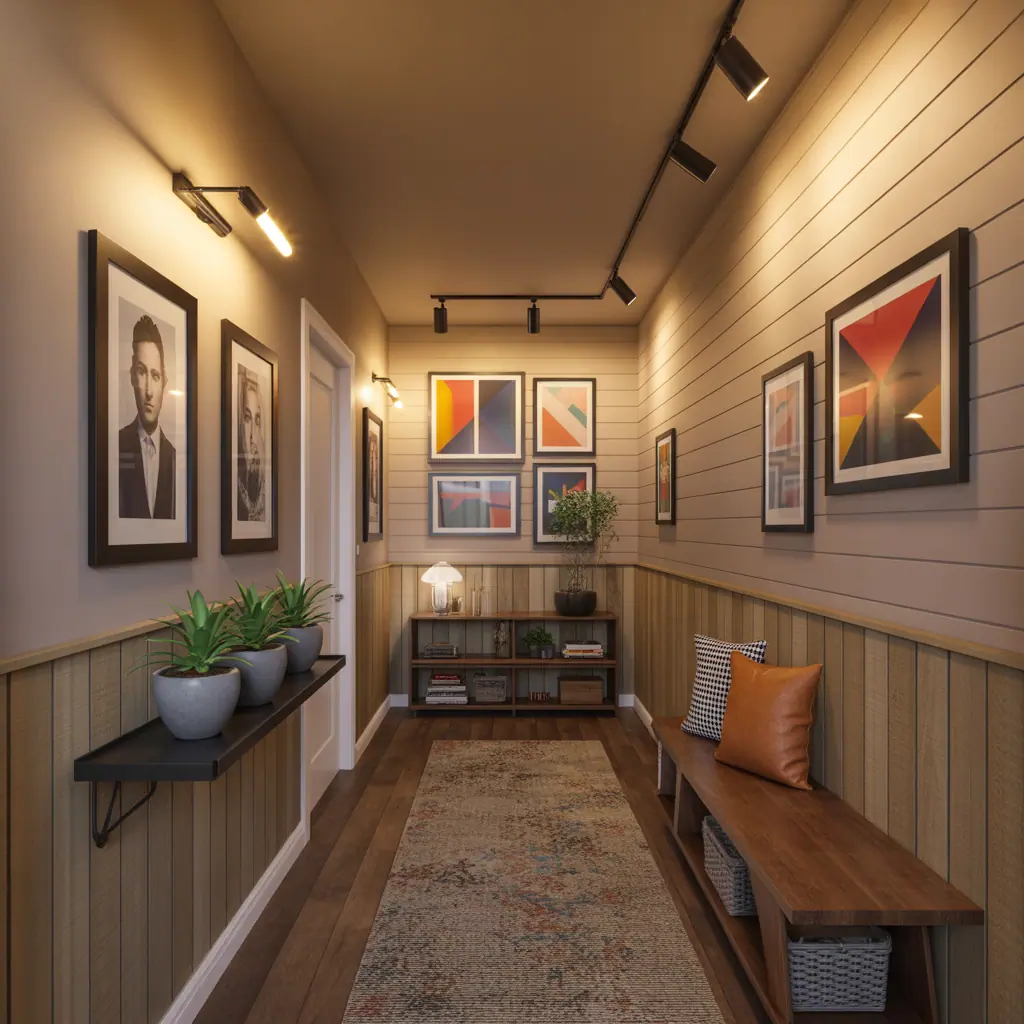ideas for long hallway wall decor