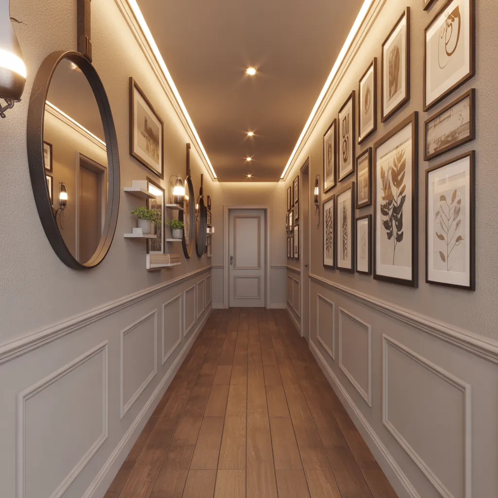 ideas for long hallway wall decor