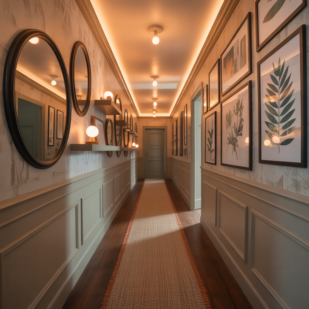 ideas for long hallway wall decor